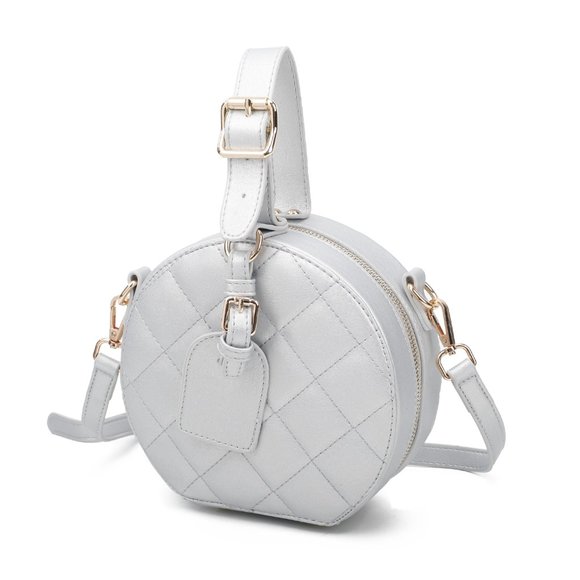 Handbags - 🏷 Faux Leather Circle Crossbody Bag- White